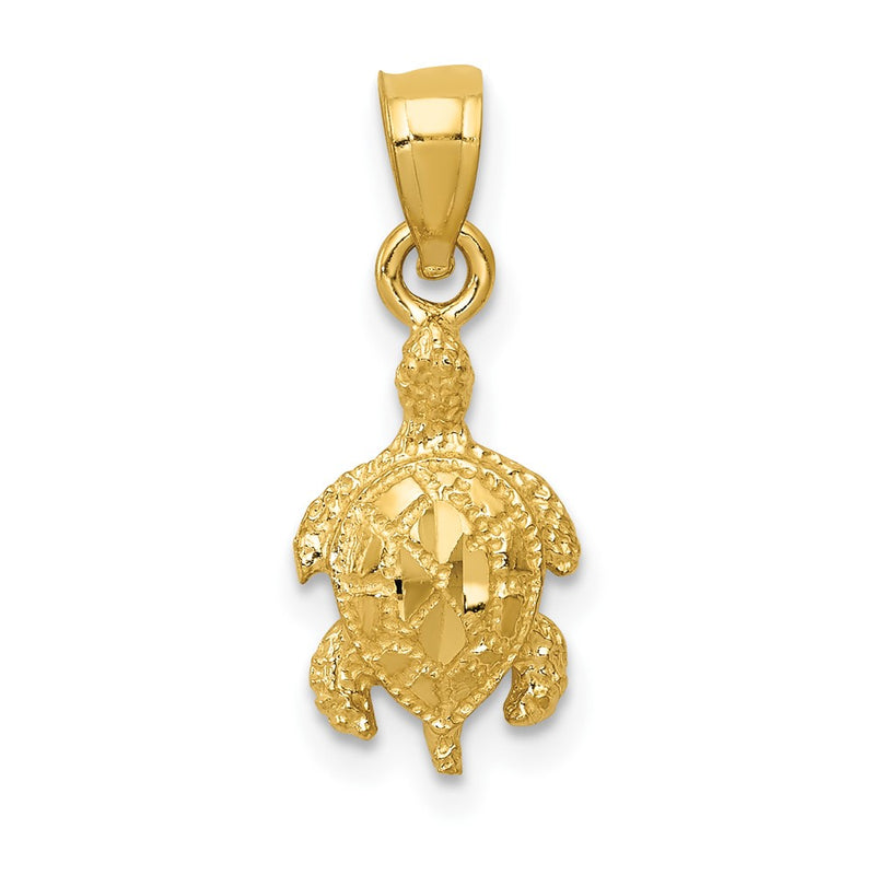 14K Turtle Pendant