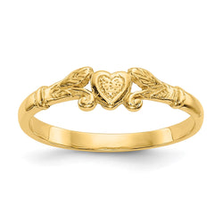 14k Heart Baby Ring