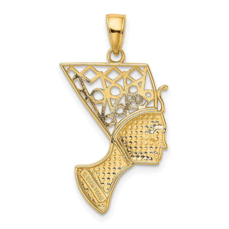 14k Nefertiti Profile Pendant