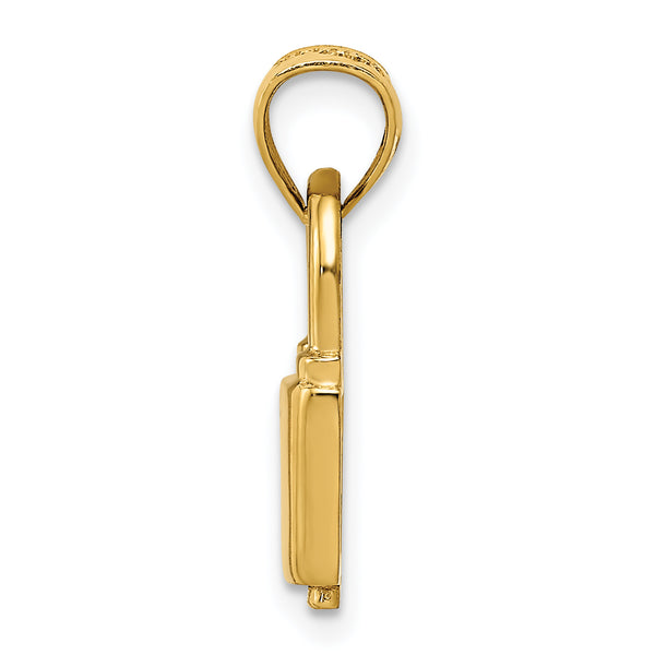 14K Polished Lock Charm