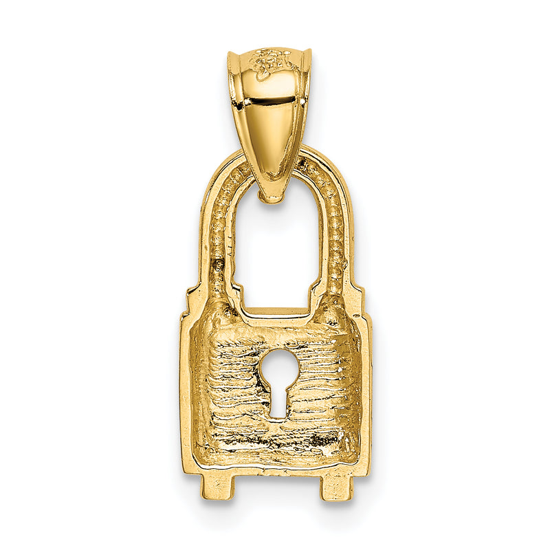 14K Polished Lock Charm