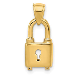 14K Polished Lock Charm