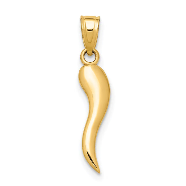 14k Italian Horn Pendant