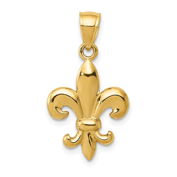 14k Polished Fleur de Lis Pendant