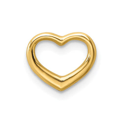 14K Polished Mini Floating Heart Slide