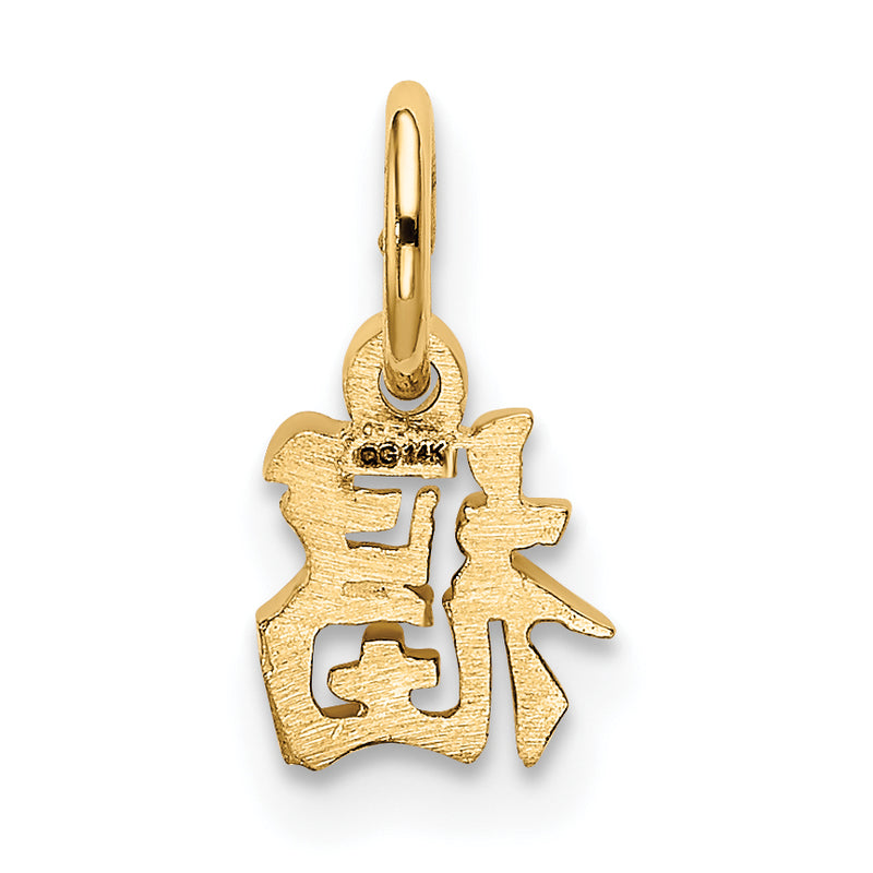 14k Chinese Symbol Good Luck Charm