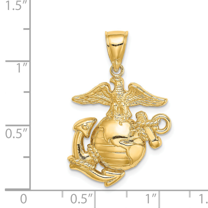 14k Marine Corps Symbol Charm