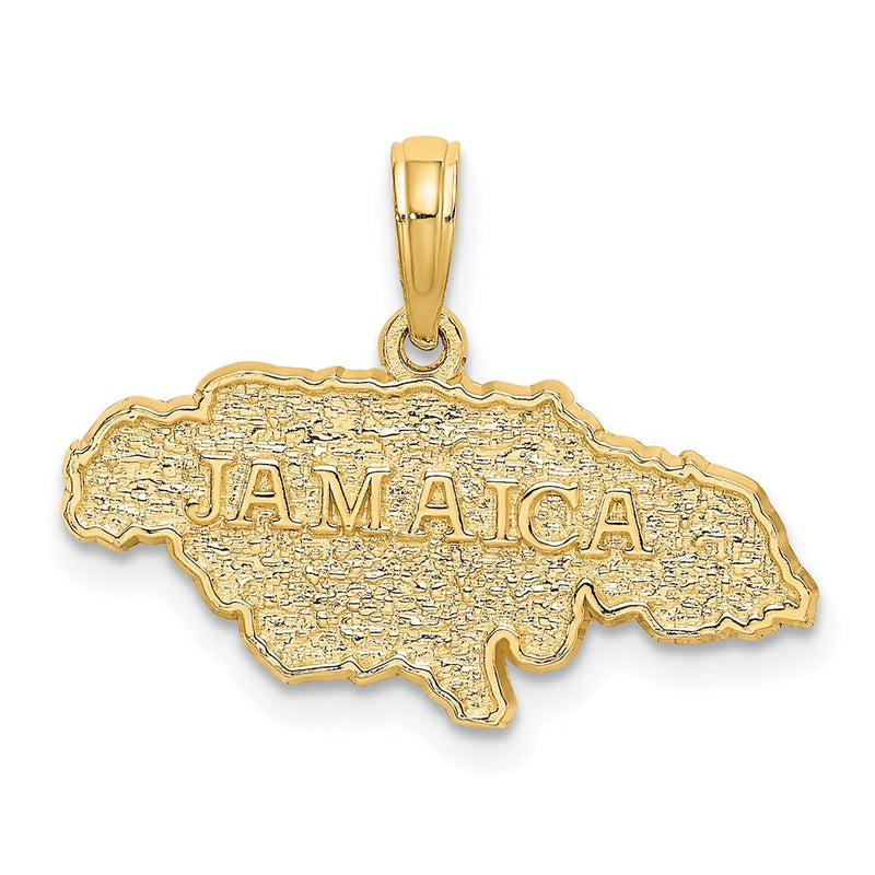 14K Textured JAMAICA Map Charm