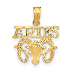 14K ARIES Zodiac Charm