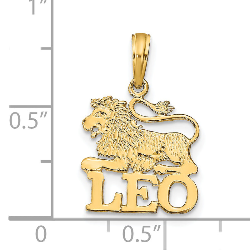 14K LEO Zodiac Charm