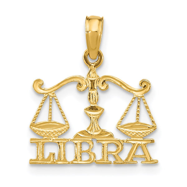 14K LIBRA Zodiac Charm