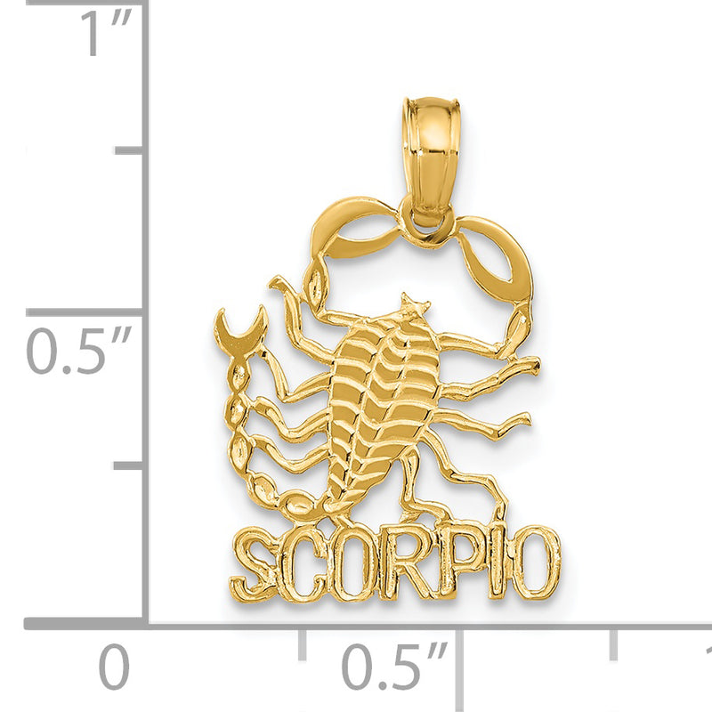 14K SCORPIO Zodiac Charm