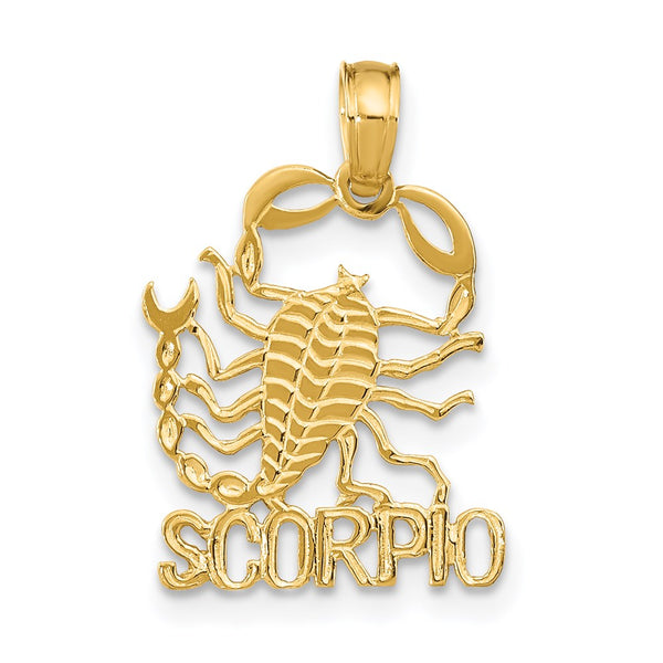 14K SCORPIO Zodiac Charm