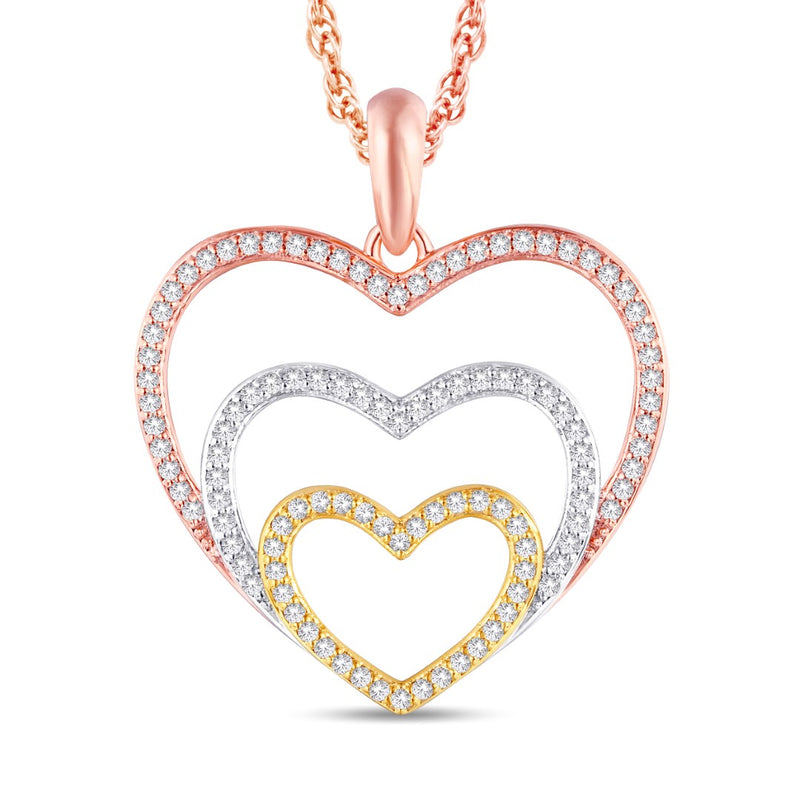 10KT-0.33CTW HEART PENDANT