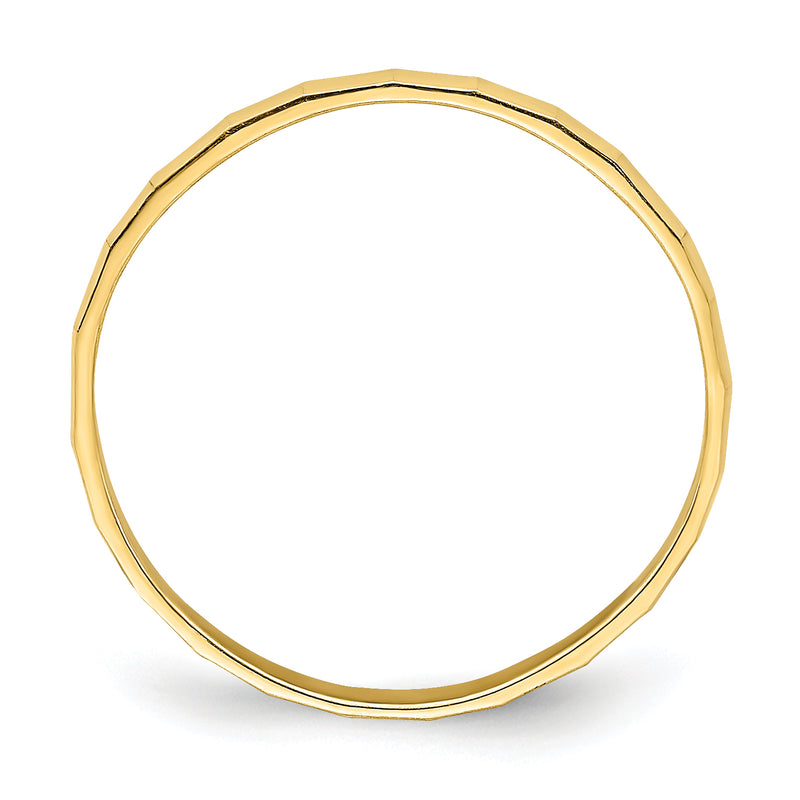 14k Bamboo Texture Band Childs Ring