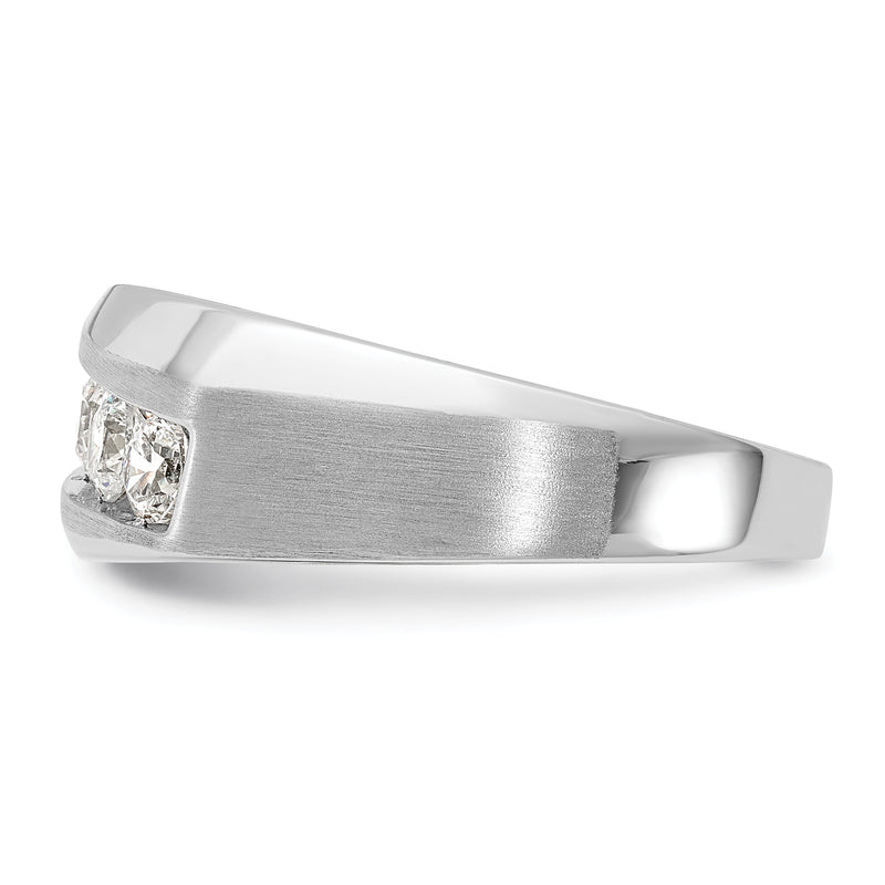 10K White Gold Lab Grown Diamond SI1/SI2, G H I, Men's 5-Stone Ring