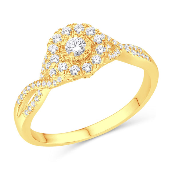 14KT-0.35CTW LADIESRING