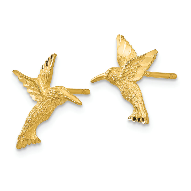 14K Hummingbird Earrings