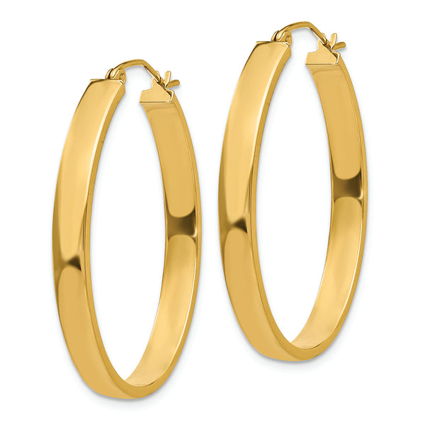 14k Lightweight Oval Hoop Earrings