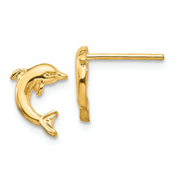 14k Dolphin Post Earrings