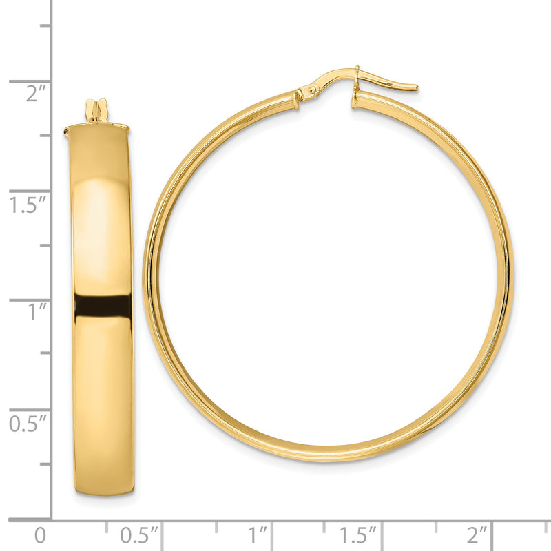 14K Polished Hoop Earrings