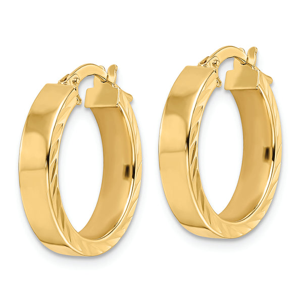 14K Polished Hoop Earrings