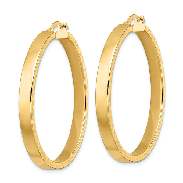 14K Polished Hoop Earrings