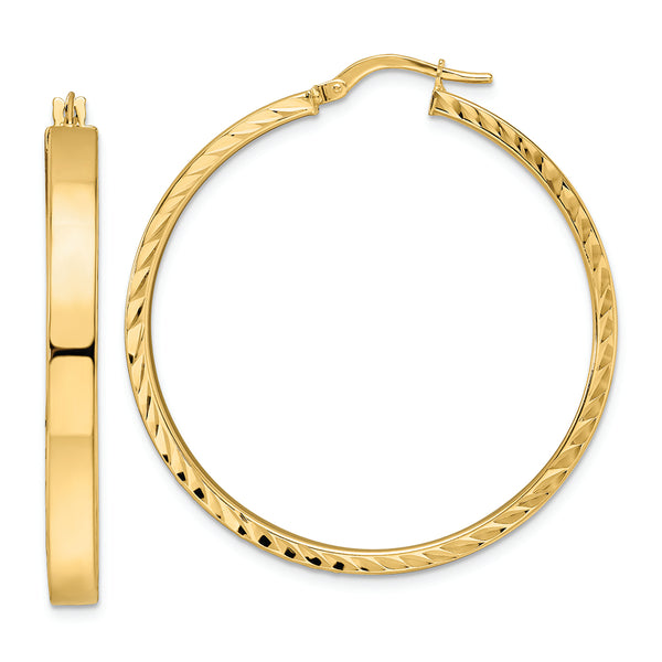 14K Polished Hoop Earrings