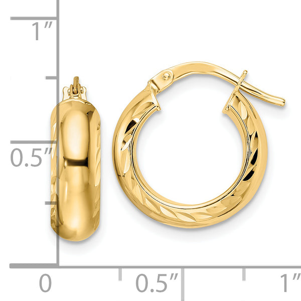 14K Polished Hoop Earrings