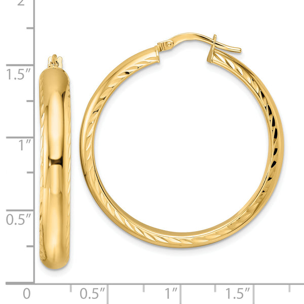 14K Polished Hoop Earrings