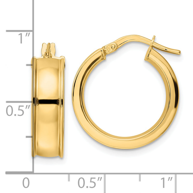 14K Polished Hoop Earrings