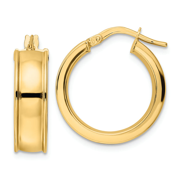 14K Polished Hoop Earrings