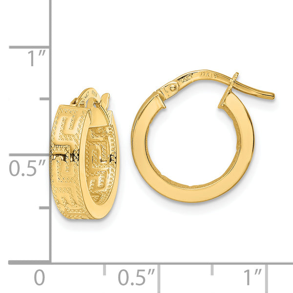 14K Polished Hoop Earrings