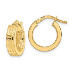 14K Polished Hoop Earrings