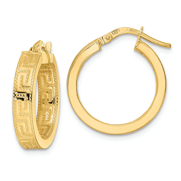 14K Polished Hoop Earrings