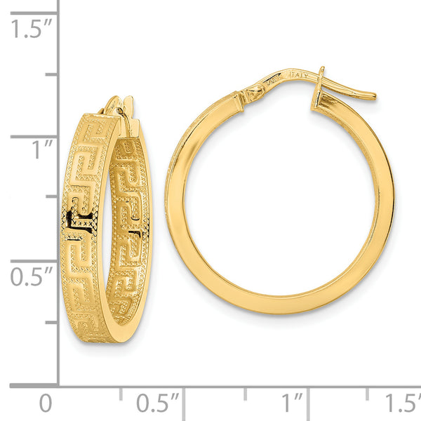 14K Polished Hoop Earrings