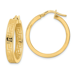 14K Polished Hoop Earrings