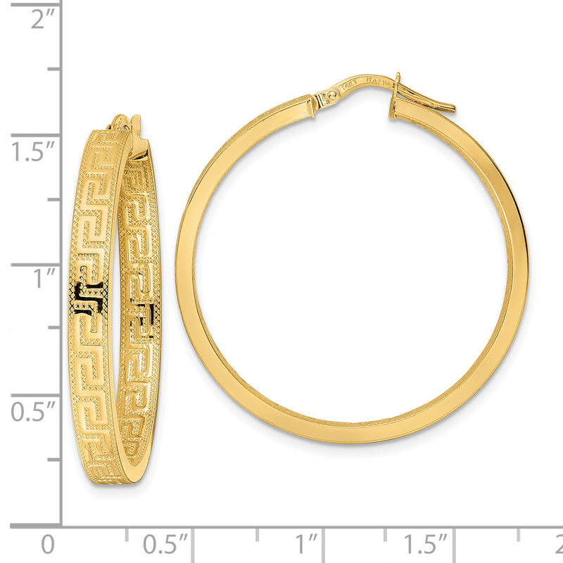 14K Polished Hoop Earrings