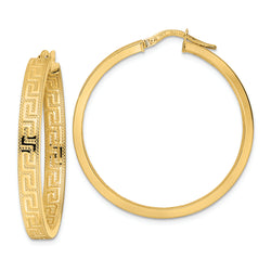 14K Polished Hoop Earrings