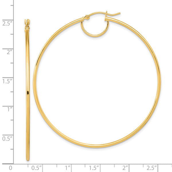 14K Polished Fancy Hoop Earrings