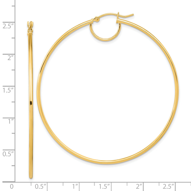 14K Polished Fancy Hoop Earrings