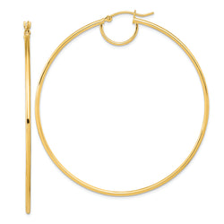 14K Polished Fancy Hoop Earrings