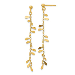 14K Polished Fancy Dangle Post Earrings