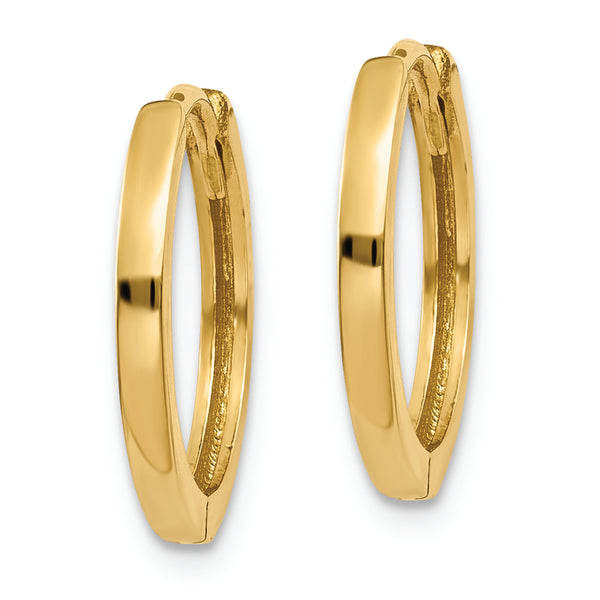 14k Round Hinged Hoop Earrings