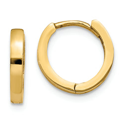 14k Round Hinged Hoop Earrings