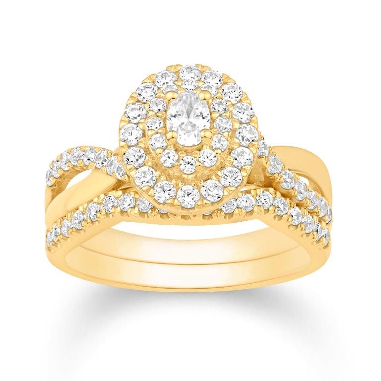 14KT-0.75CTW(CTR0.15) UNO BRIDAL