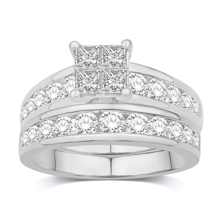 14KT-2.01CTW(CTR0.56) UNO BRIDAL