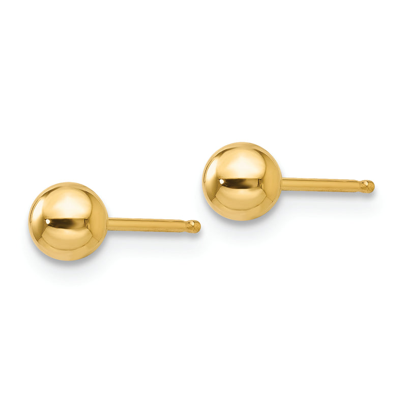 14k Polished 4mm Ball Post Earrings