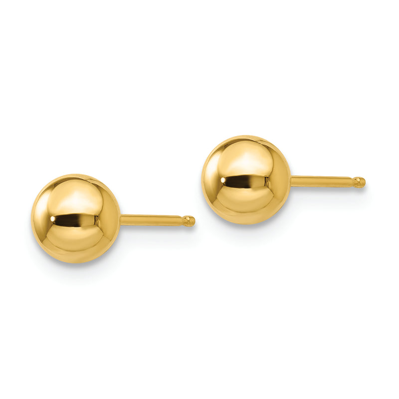 14k Polished 5mm Ball Post Earrings