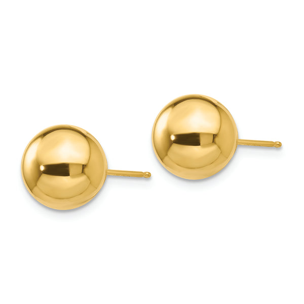 14k Polished 9mm Ball Post Earrings